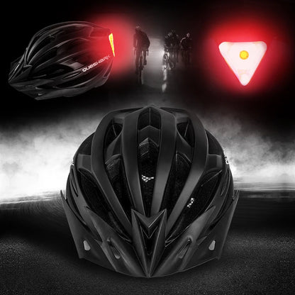 Capacete de Ciclismo com Luz Traseira LED e Viseira Solar