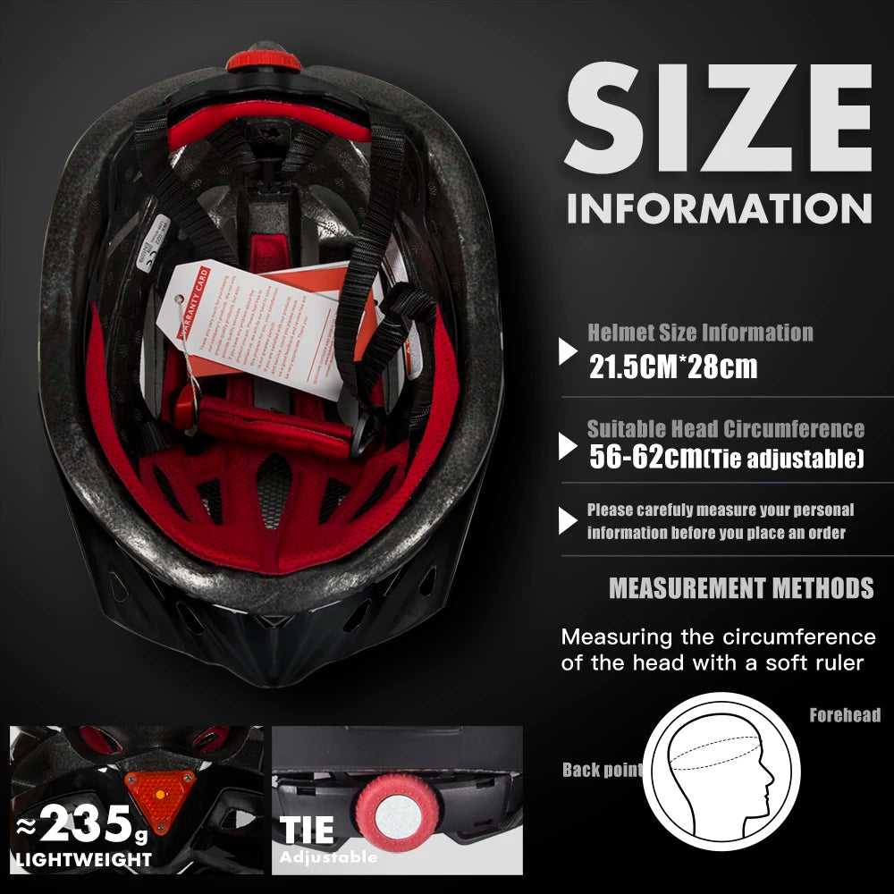 Capacete de Ciclismo com Luz Traseira LED e Viseira Solar