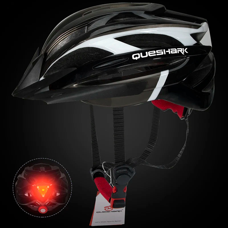 Capacete de Ciclismo com Luz Traseira LED e Viseira Solar