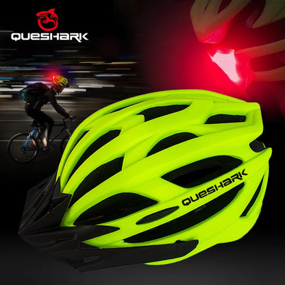 Capacete de Ciclismo com Luz Traseira LED e Viseira Solar
