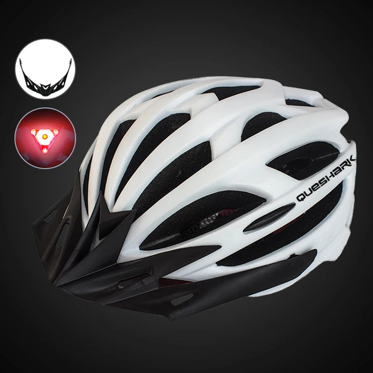 Capacete de Ciclismo com Luz Traseira LED e Viseira Solar