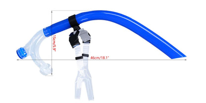 Snorkel Frontal (testa) para natação, confortável, Silicone, Adulto e Kids