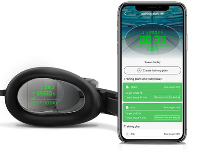 Óculos de Natação Inteligentes, com Métricas na Água, Antiembaçante e Fitness Tracker