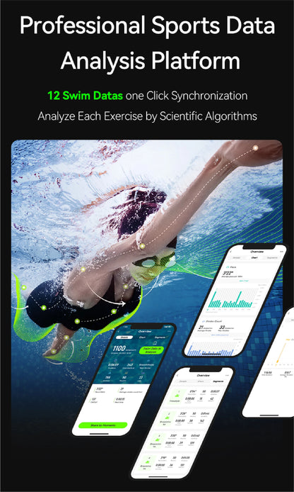 Óculos de Natação Inteligentes, com Métricas na Água, Antiembaçante e Fitness Tracker