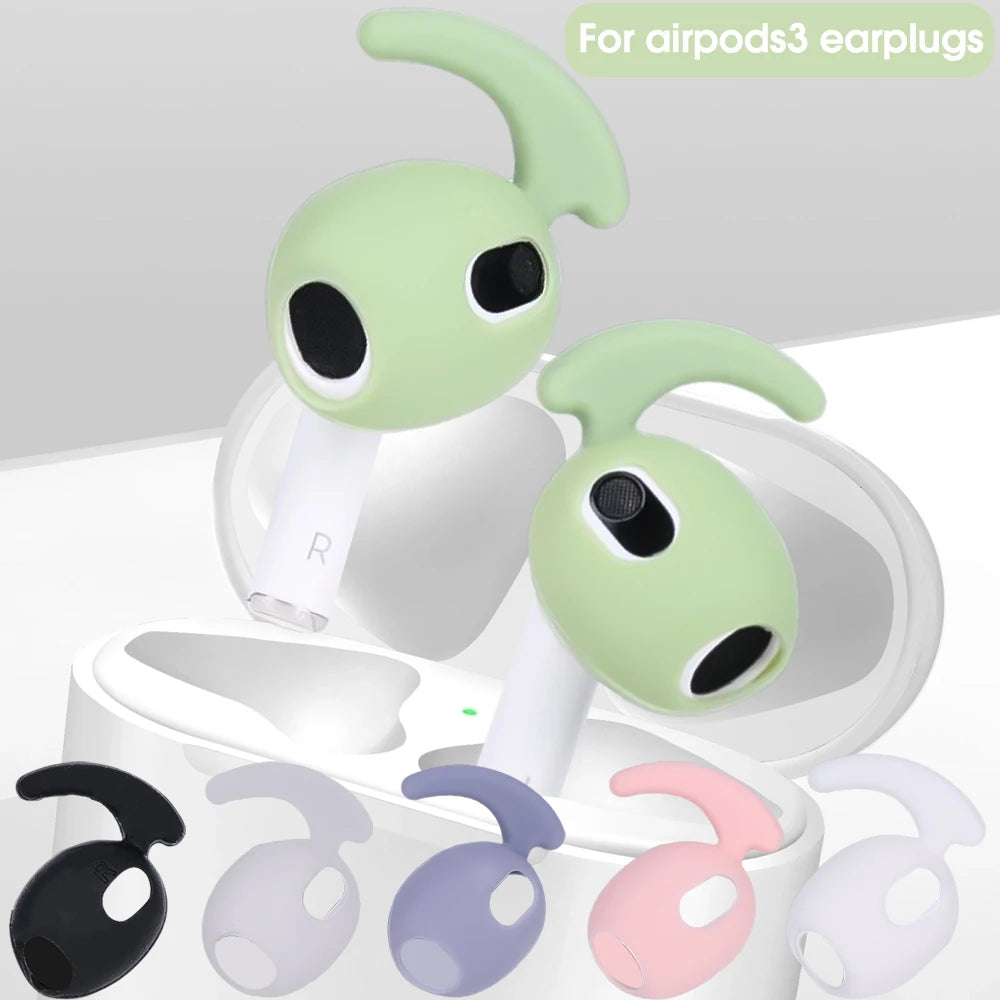 Borrachinhas de orelha para AirPods 3ª geração (3 pares) de silicone e antiderrapantes