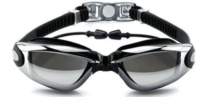 Óculos De Natação Adulto, Impermeável, Silicone, Com Tampão de Orelha, Antiembaçamento e Proteção UV